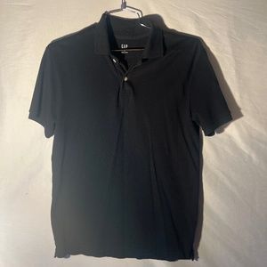 Gap Men's Black Polo Shirt - Size Medium